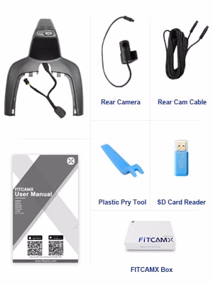 Camera DVR 4K FiTCAMX special conceput pentru Mercedes GLE (V167),GLS (X167) 2020-2025. Model D. Negru. - imagine 5
